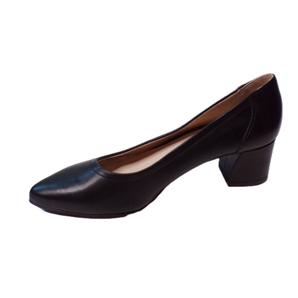 🆕 PAUL GREEN Yvette Pointed Toe Block Heel Pump Shoes Black 8 - Picture 12 of 13